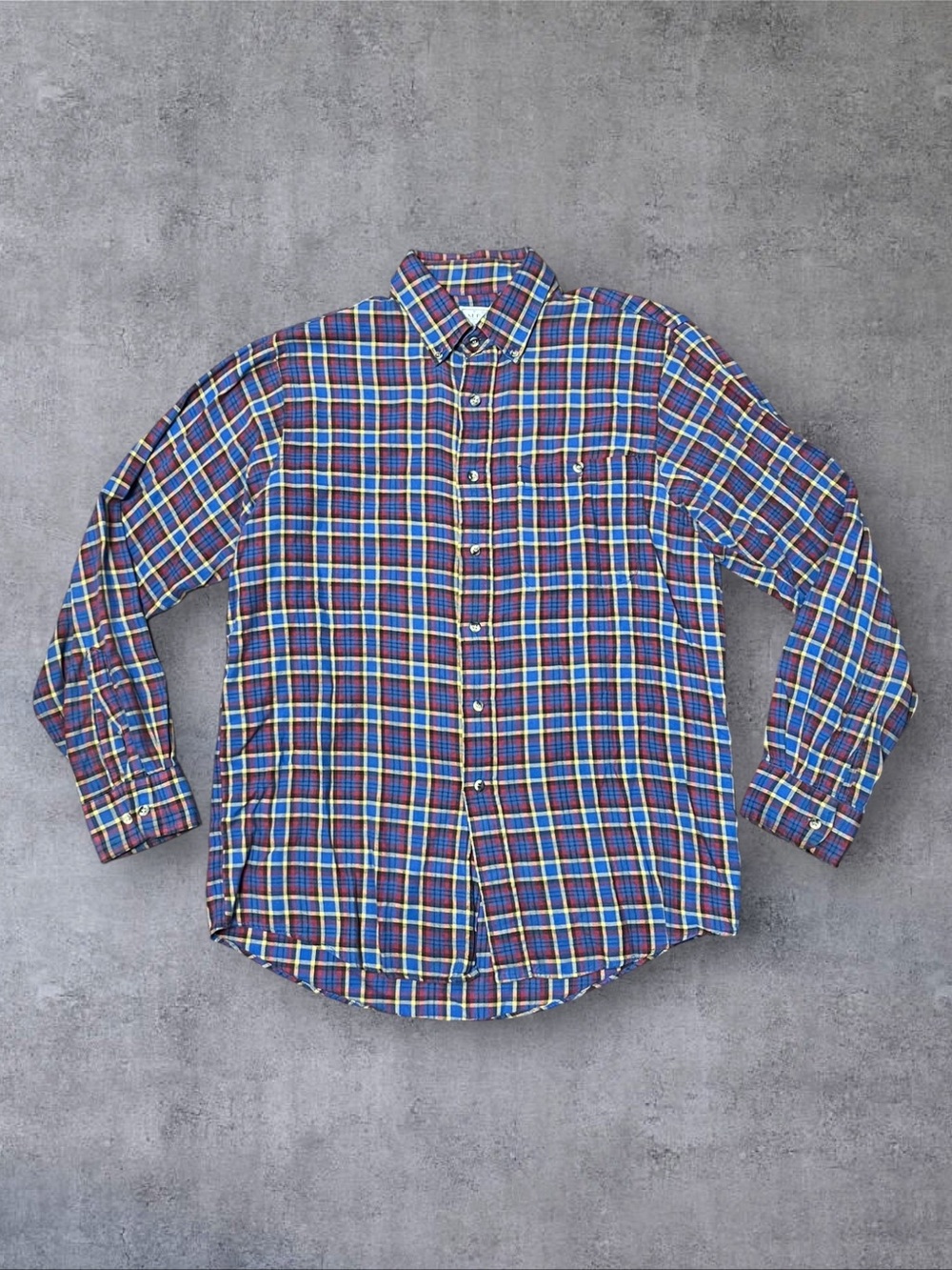 Vintage 70s / 80s The Mens Store At Sears Sz M 100% Cotton Plaid Flannel